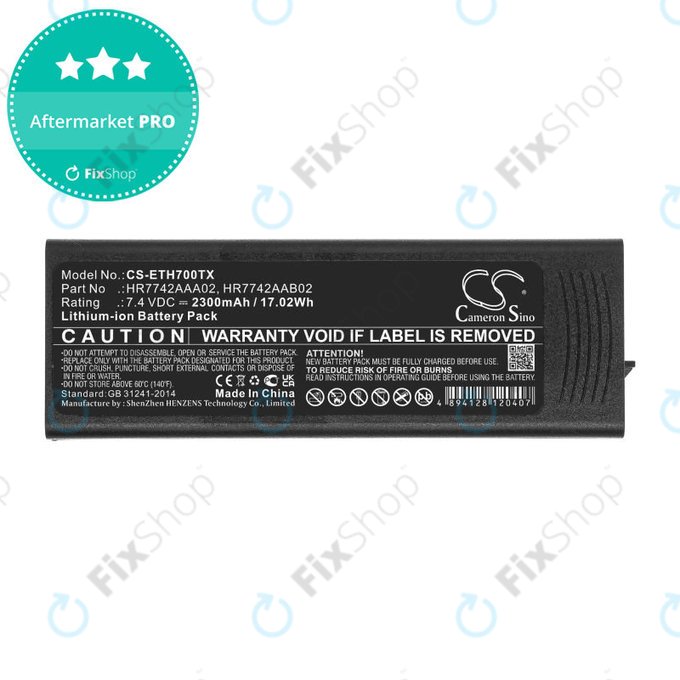 Batterie pour EADS P3G, TPH700, 2300mAh, Li-Ion, 7.4V, HR7742AAA02, HQ