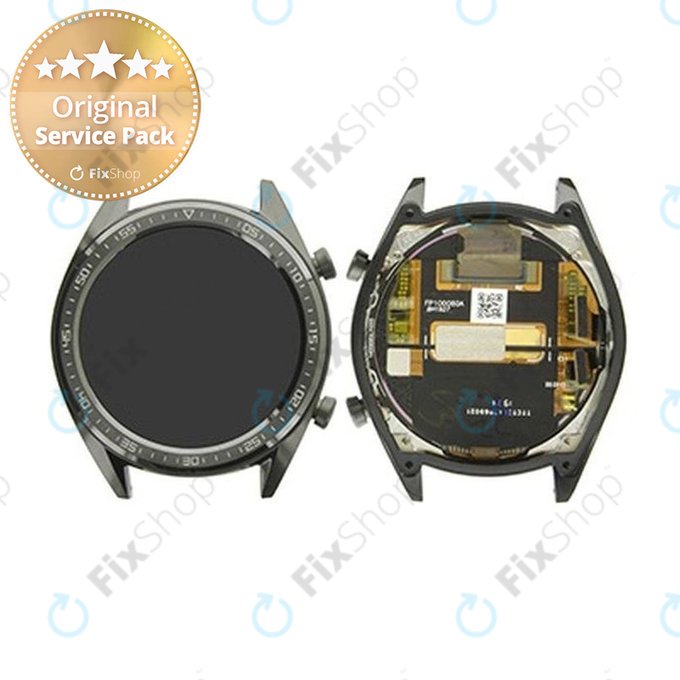 Huawei Watch GT Sport Fortuna B19S - Écran LCD + Écran Tactile + Cadre (Noir) - 02352GNG