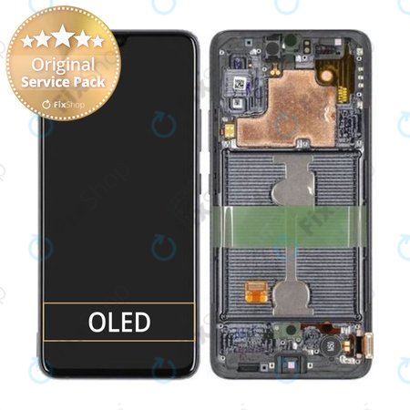 Samsung Galaxy A90 A908F - Ecran LCD + Ecran Tactile + Cadre (Noir) - GH82-21092A, GH82-21530A, GH82-21606A Genuine Service Pack