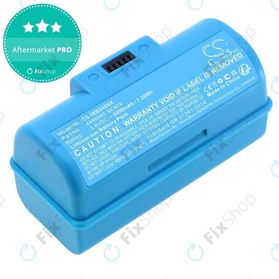 iRobot Braava Jet 240, 241, 244, 245, Mopping Robot - Batterie 4446040, BC674 Li-Ion 3.6V 2000mAh HQ