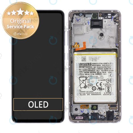 Samsung Galaxy A52s 5G A528B - Écran LCD + Écran tactile + Cadre + Batterie (Violet génial) - GH82-26912C, GH82-26909C Genuine Service Pack