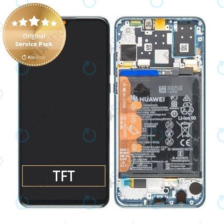 Huawei P30 Lite - Écran LCD + Ecran Tactile + Cadre + Batterie (Bleu Paon) - 02352RQA