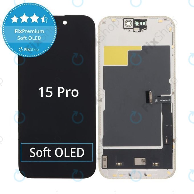 Écran Soft OLED pour iPhone 15 Pro - Vitre tactile + Châssis, DIAGNOSTIC