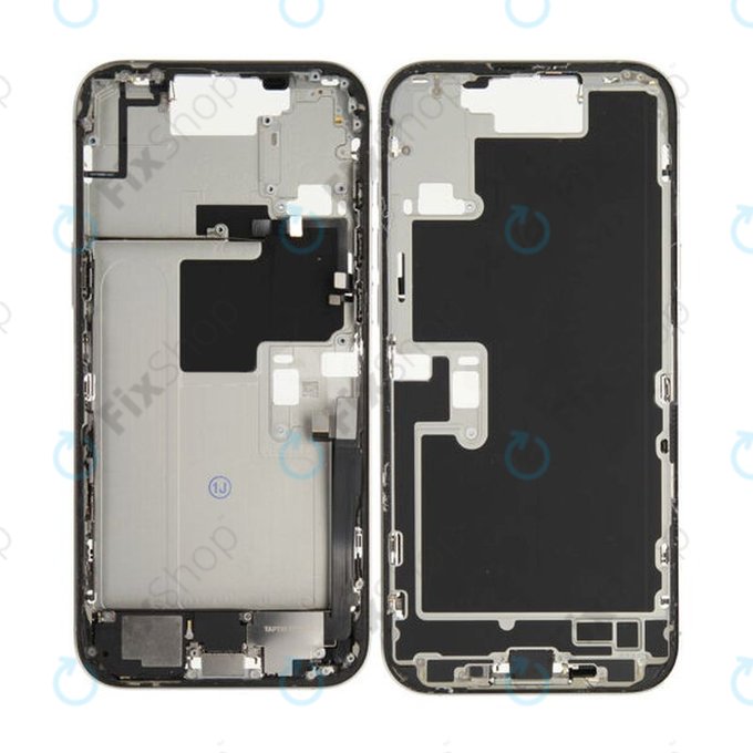 Apple iPhone 16 Pro Max - Cadre central + Boutons d’alimentation + Volume (White Titanium)