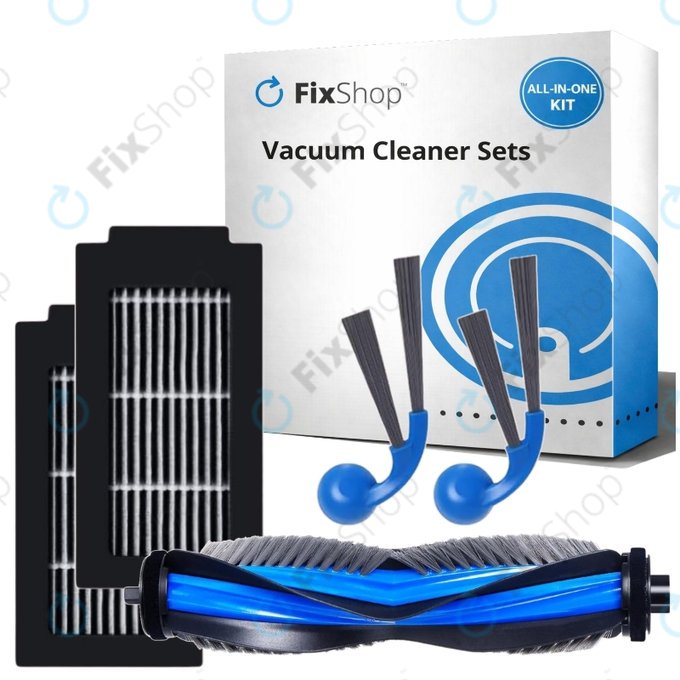 Kit de pièces de rechange pour Ecovacs Deebot T30C Omni (1x Brosse principale, 2x Filtre, 2x Brosse latérale)