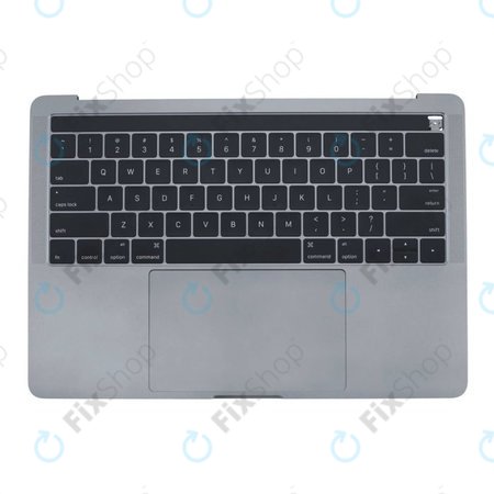 Apple MacBook Pro 13" A1706 (Fin 2016 - Mi 2017) - Cadre clavier supérieur + clavier US + microphone + trackpad + haut-parleurs (gris sidéral)