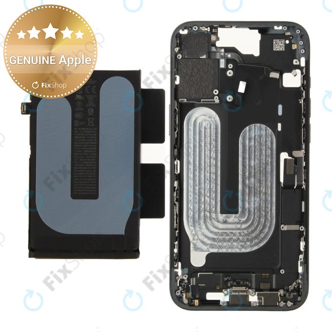 Cadre central avec batterie pour iPhone 16 Plus | Black | ZD076-00684 | Genuine Apple