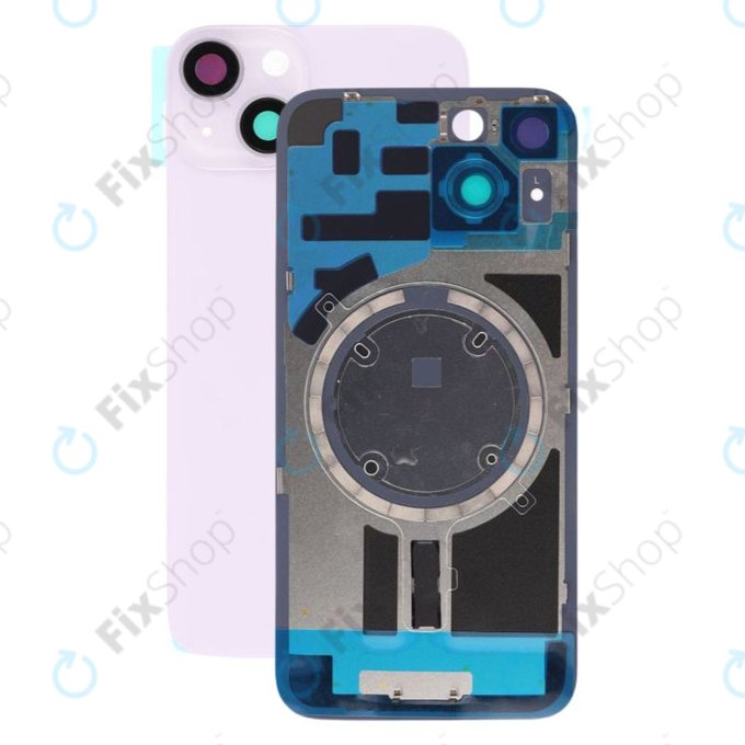 Apple iPhone 14 - Cache batterie + Puce de chargement sans fil + NFC (Violet)