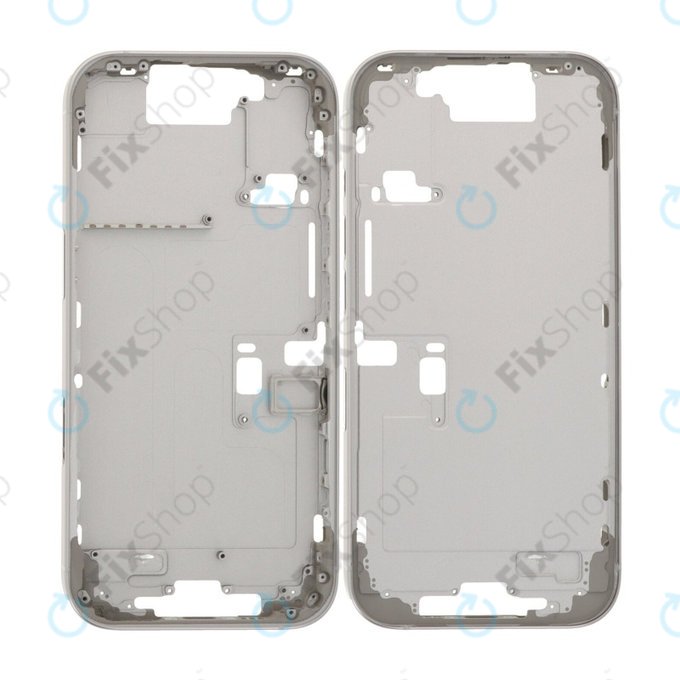 Apple iPhone 16 Pro - Cadre central + Boutons d’alimentation + Volume (White Titanium)
