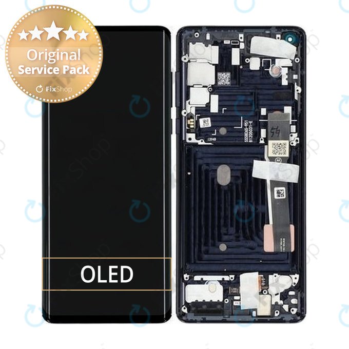 Motorola Edge - Écran LCD + Écran Tactile + Cadre (Noir Solaire) - 5D68C16586, 5D68C16581, 5D68C17030 Genuine Service Pack