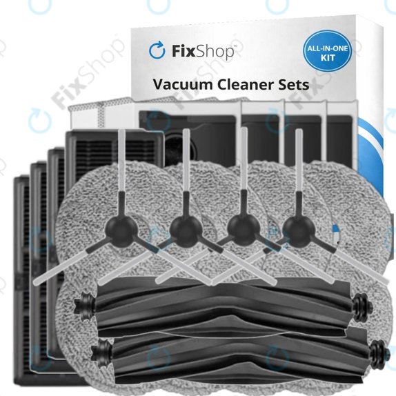 Kit de pièces de rechange pour Dreame D20 Ultra (2x Brosse principale, 4x Filtre, 4x Brosse latérale, 8x Chiffon de vadrouille, 4x Sac à poussière)
