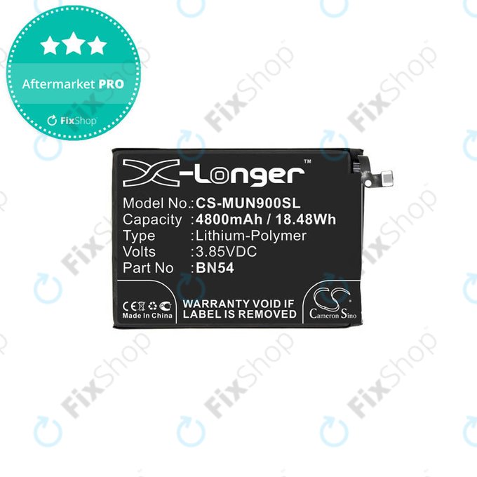 Xiaomi Redmi 9, 9A, Note 9 - Batterie BN54 4800mAh HQ