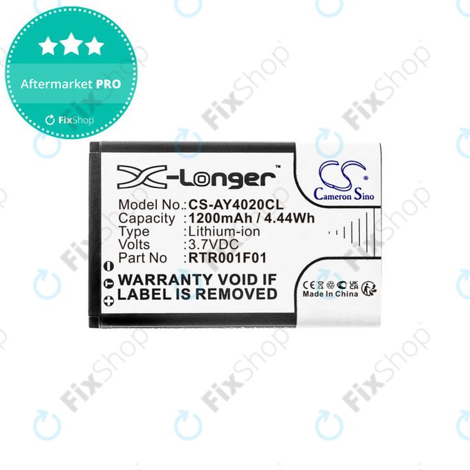 Batterie pour Alcatel 8232, 1200mAh, Li-Ion, 3.7V, RTR001F01, HQ