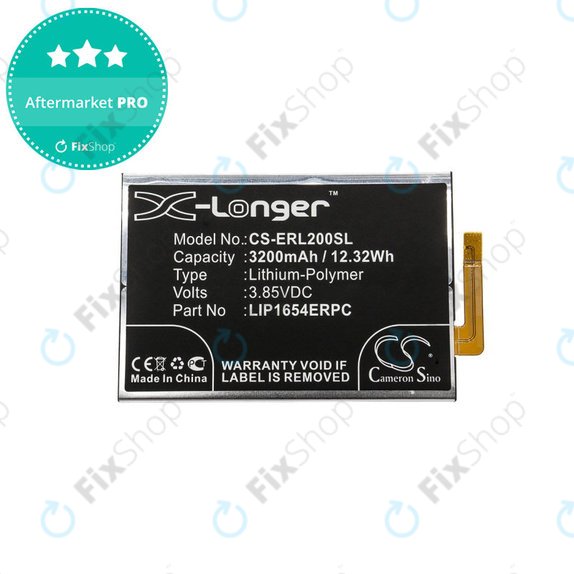 Batterie pour Sony Xperia L2, Sony H3311, 3200mAh, Li-Pol, 3.85 V, LIP1654ERPC, HQ