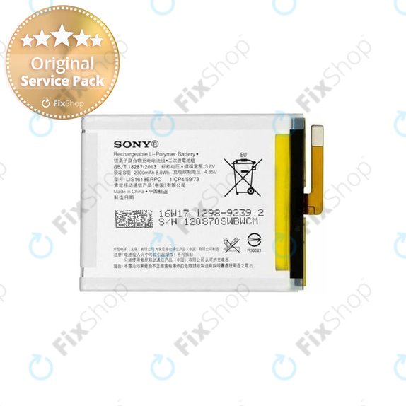 Sony Xperia XA F3111, E5 F3311 - Batterie LIS1618ERPC 2300mAh - 1298-9239 Genuine Service Pack