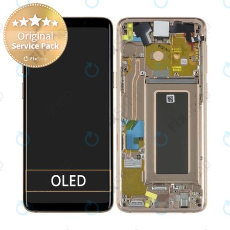 Samsung Galaxy S9 G960F - Écran LCD + Ecran Tactile + Cadre (Sunrise Gold) - GH97-21696E, GH97-21697E Genuine Service Pack