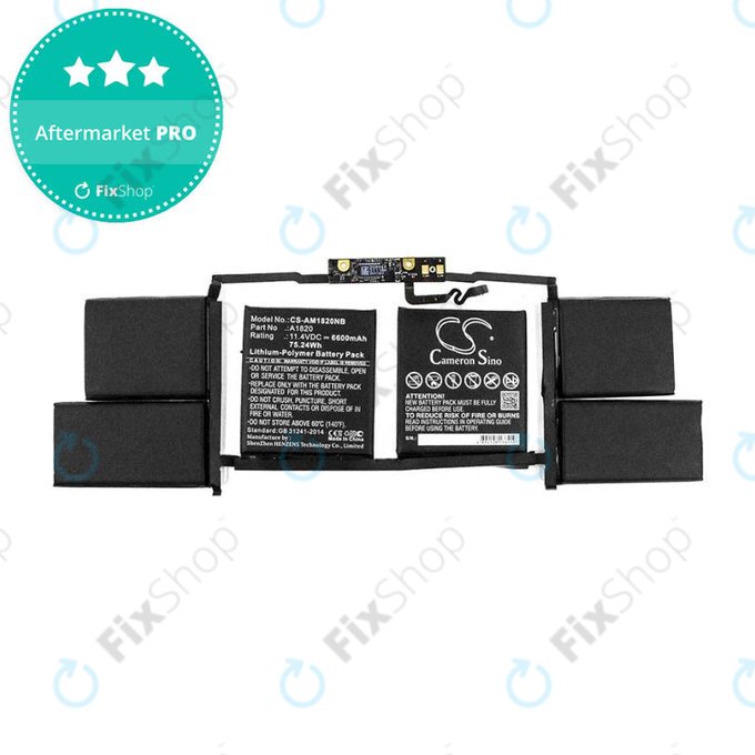 Apple MacBook Pro 15" A1707 (Fin 2016 - Mi 2017) - Batterie A1820 6600mAh HQ