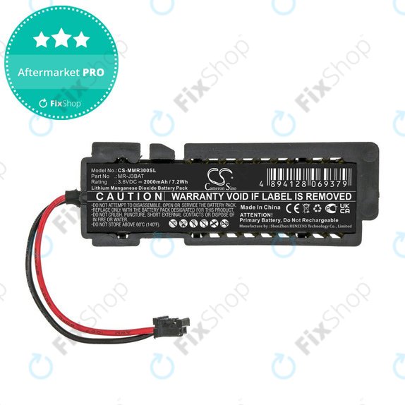 Batterie pour Mitsubishi Melservo MR-J3, 2000mAh, Li-MnO2, 3.6V, MR-J3BAT, HQ