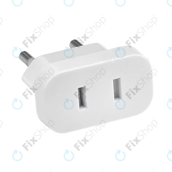 Adaptateur de prise 220V US vers EU (Blanc)