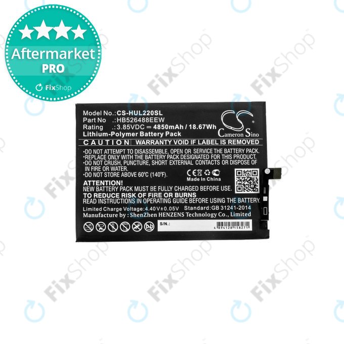 Huawei Honor 10X Lite - Batterie HB526488EEW 4850mAh HQ