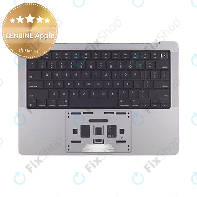 Cadre supérieur clavier pour MacBook Pro 14", A2442 (2021), A2779 (2023), avec clavier US et batterie, Space Gray, 661-21972, Genuine Apple