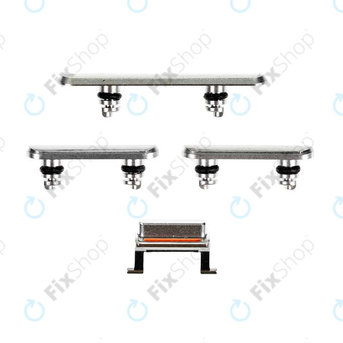 Apple iPhone XS Max - Ensemble de boutons latéraux - Alimentation + Volume + Muet (Argent)