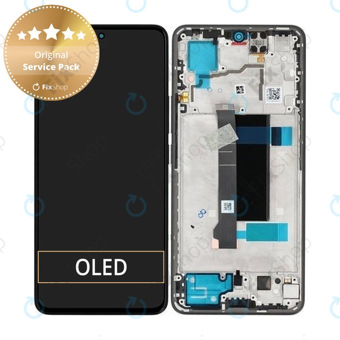 Xiaomi Redmi Note 13 Pro 5G - Écran LCD + Écran tactile + Cadre (Midnight Black) - 5600020N1600 Genuine Service Pack