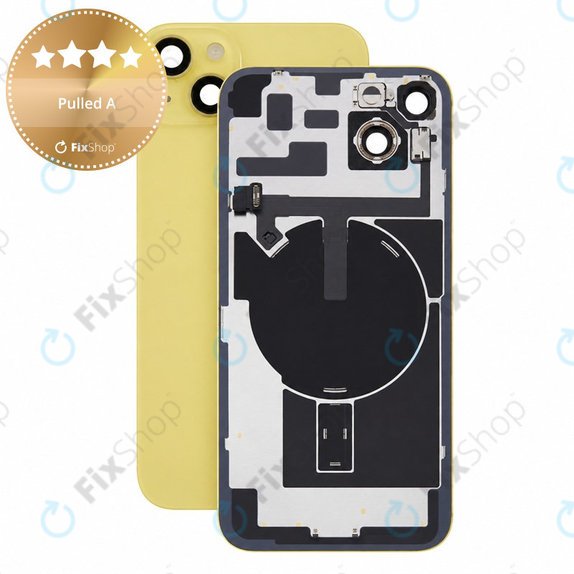 Verre de coque arrière pour iPhone 14 Plus, Yellow, Pulled A