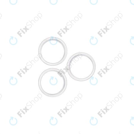 Apple iPhone 13 Pro, 13 Pro Max - Cadre d'objectif de caméra arrière (Argent) - 3pcs