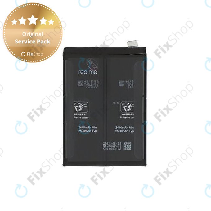 Realme GT 2 Pro 5G RMX3301 RMX3300, GT Neo 2 5G RMX3370 - Batterie BLP887 5000mAh - 4908703 Genuine Service Pack