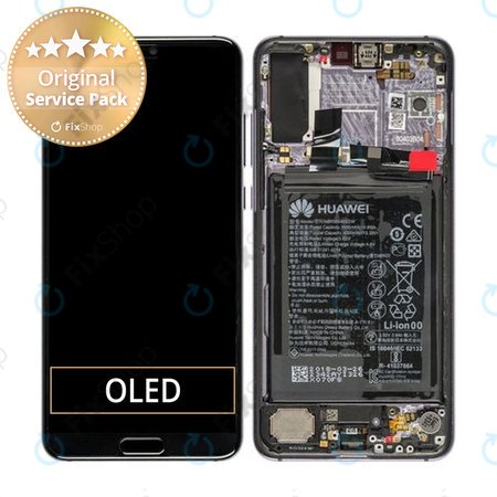 Huawei P20 Pro CLT-L29, CLT-L09 - Écran LCD + Écran tactile + Cadre + Batterie (Twilight) - 02351WTU