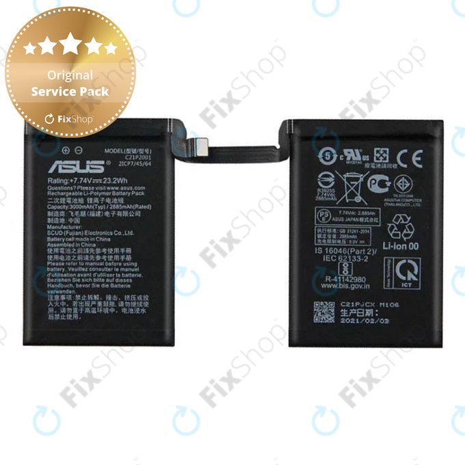 Asus ROG Phone 5 ZS673KS - Batterie C21P2001 - 0B200-03920400 Genuine Service Pack