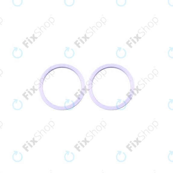 Apple iPhone 11, 12, 12 Mini - Cadre d'objectif de caméra arrière (Violet) - 2pcs