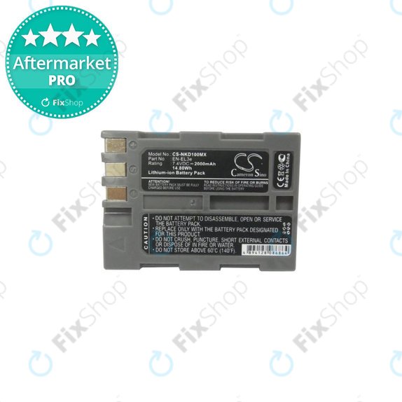 Nikon D50, D70, D80, D90, D100, D200, D300, D700, D900 - Batterie EN-EL3e Li-Ion 2000mAh HQ