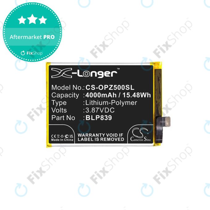 Oppo Reno 5 Z 5G CPH2211 - Batterie BLP839 4000mAh HQ