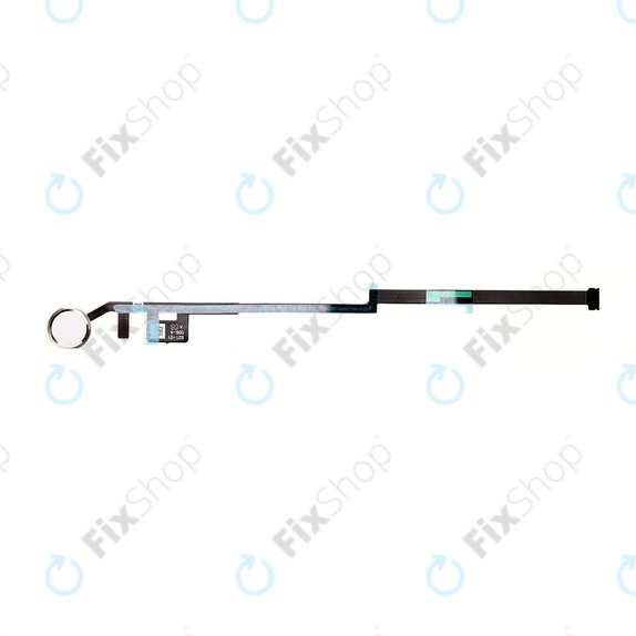 Apple iPad (7e génération 2019, 8e génération 2020, 9e génération 2021) - Bouton Home + Câble flexible (Argent)