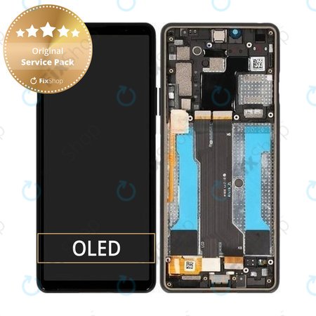 Sony Xperia 10 III - Écran LCD + Ecran Tactile + Cadre (Noir) - A5034092A Genuine Service Pack