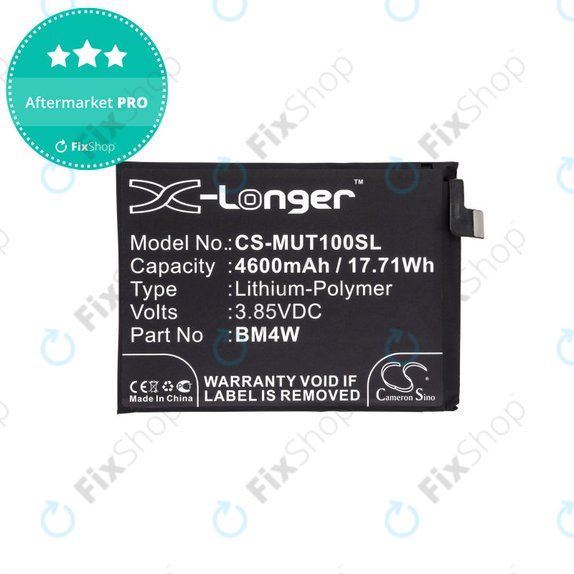 Batterie pour Xiaomi Mi 10T Lite 5G, 4600mAh, Li-Pol, 3.85 V, BM4W, HQ
