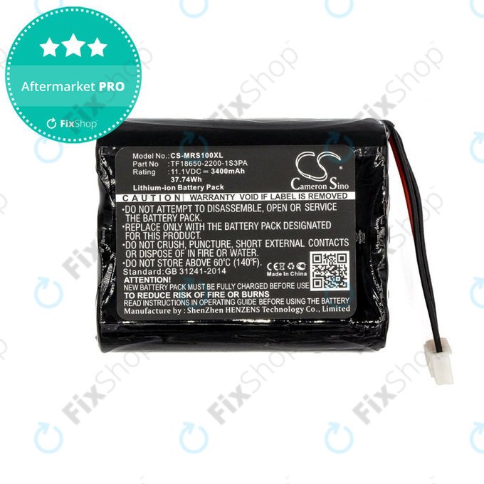 Batterie pour Marshall Stockwell, 3400mAh, Li-Ion, 11.1V, TF18650-2200-1S3PA, HQ