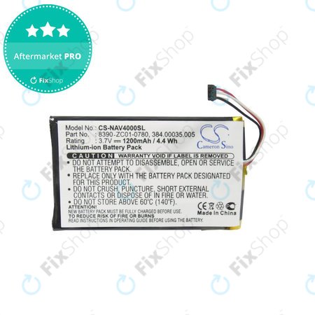 Batterie pour Navigon 40 Easy, Plus, Premium, 1200mAh, Li-Pol, 3.7V, 8390-ZC01-0780, HQ