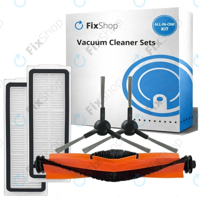 Kit de pièces de rechange pour Xiaomi Robot Vacuum X20 Max, X20 Pro (1x Brosse principale, 2x Filtre, 2x Brosse latérale)