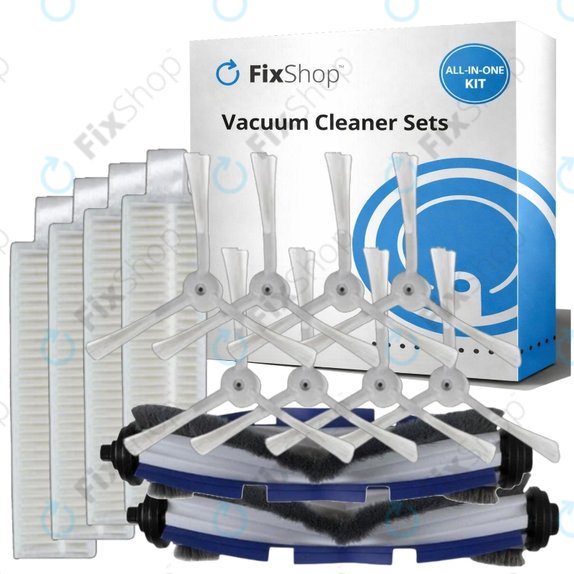 Kit de pièces de rechange pour Rowenta Explorer s60 (2x Brosse principale, 4x Filtre, 8x Brosse latérale)