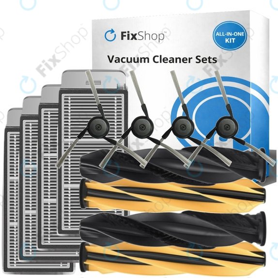Kit de pièces de rechange pour Dreame X50 Ultra, L50 Ultra, L40s Ultra, L40s Pro Ultra, X50 Master, Mova V50 (2 paires de brosses principales, 4x Filtre, 4x Brosse latérale)