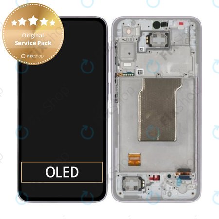 Samsung Galaxy A35 A356B - Écran LCD + Écran tactile + Cadre (Awesome Lilac) - GH82-34221C Genuine Service Pack