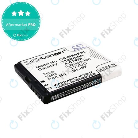 Batterie pour Nokia N78, N79, N95 8GB, 1100mAh, Li-Ion, 3.7V, BL-6F, HQ