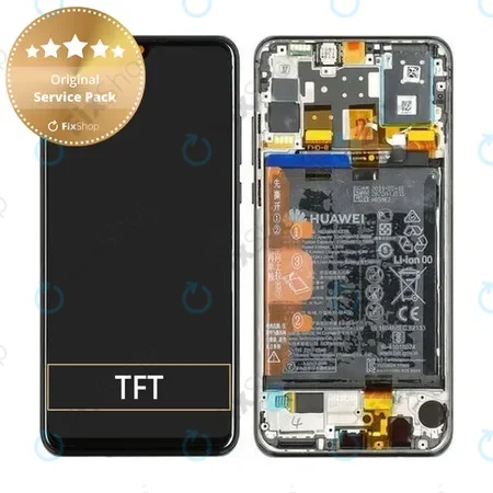 Huawei P30 Lite (2020) - Écran LCD + Écran tactile + Cadre + Batterie (Noir minuit) - 02352PJM