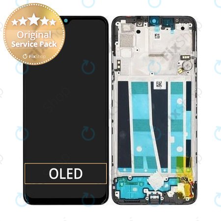 Oppo A91 - Écran LCD + Vitre Tactile + Cadre (Noir) - O-4903328 Genuine Service Pack