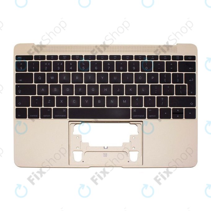 Apple MacBook 12" Retina A1534 (Début 2015 - Mi 2017) - Cadre de clavier supérieur + clavier UK (Or)