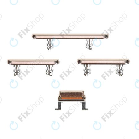Apple iPhone XS - Ensemble de boutons latéraux - Alimentation + Volume + Muet (Or)