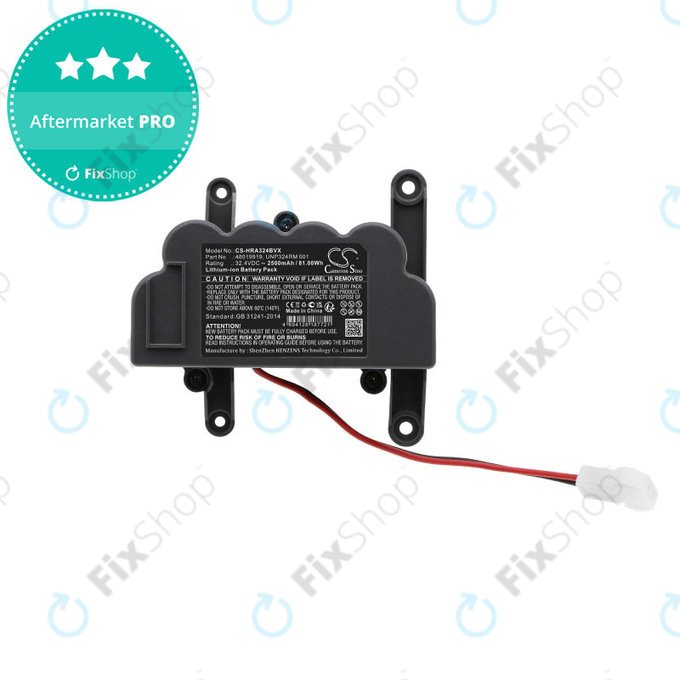 Batterie pour Hoover ATV324LD 1011, UNP324RM 1001, 2500mAh, Li-Ion, 32.4V, 48019919, HQ